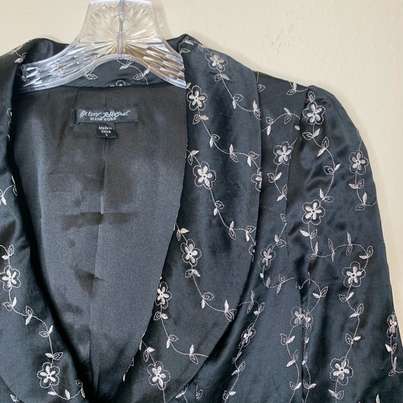 Betsey Johnson Silk Black Vintage Blazer - Picture 6 of 8
